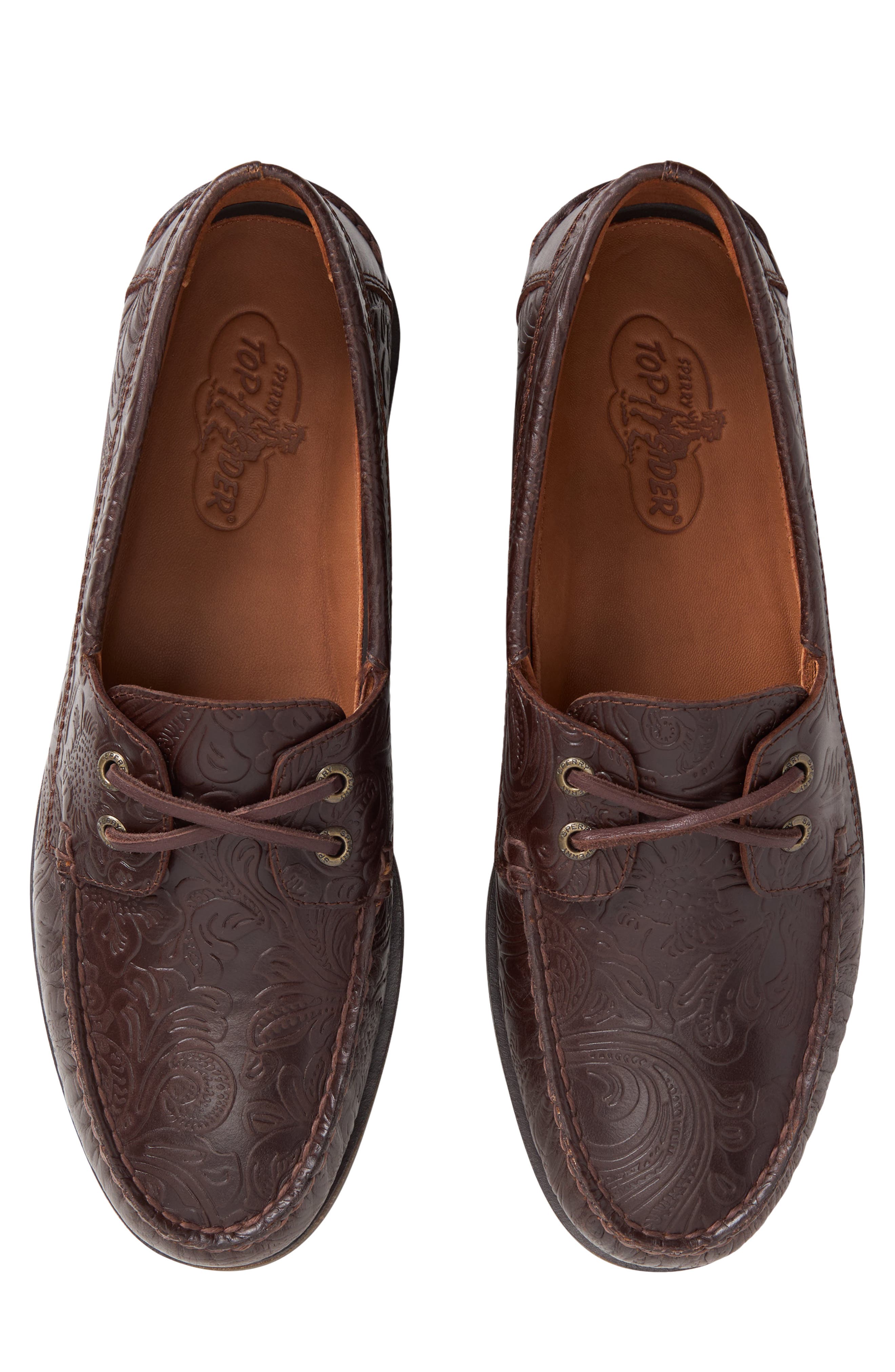 Sperry Lou Boat Shoe, Alternate, color, Dark Brown