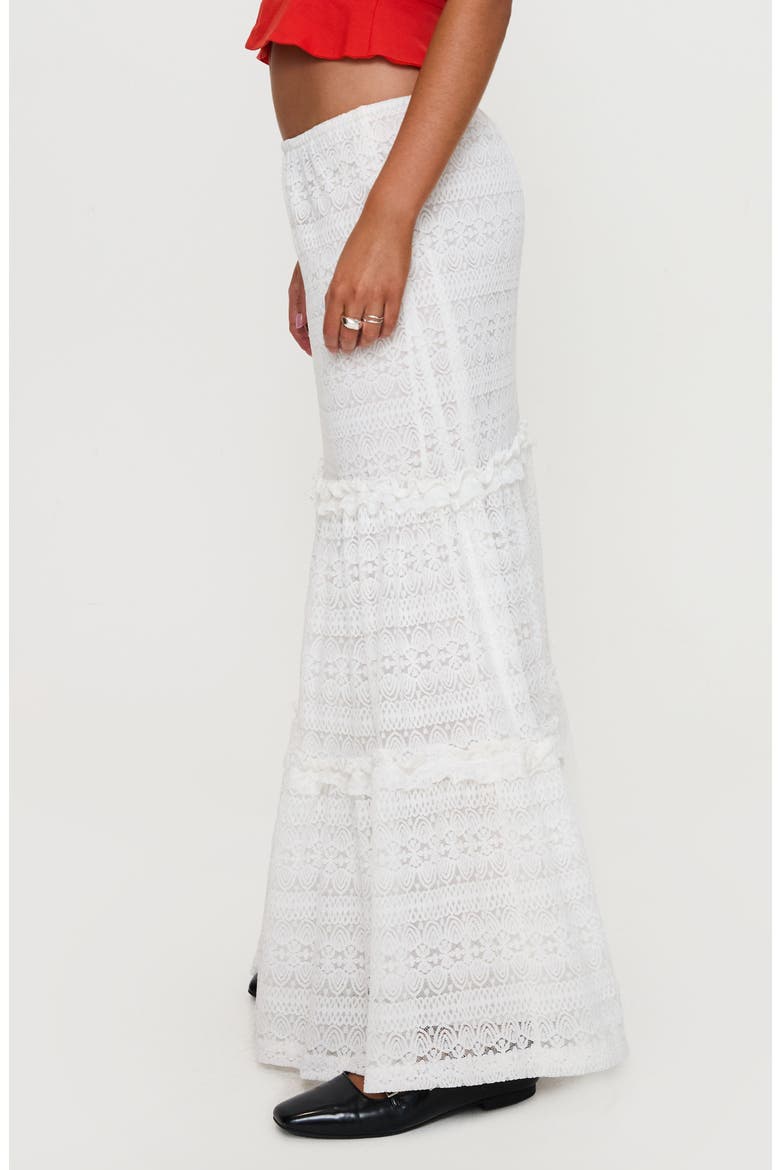 Buttacupe Lace Maxi Skirt, Alternate, color, WHITE