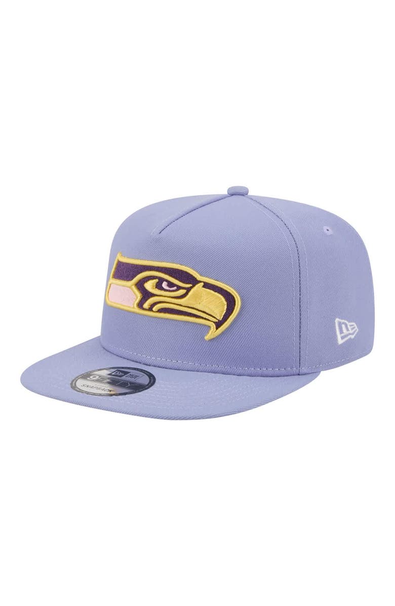New Era Men's New Era Lavender Seattle Seahawks Bloom A-Frame 9FIFTY Snapback Hat, Alternate, color, Lavender