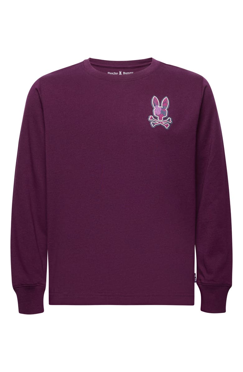 Psycho Bunny Kids' Rowen Pima Cotton Graphic T-Shirt, Main, color, Potent Purple