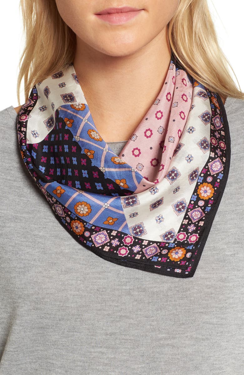 Treasure & Bond Print Silk Neckerchief, Main, color, 
