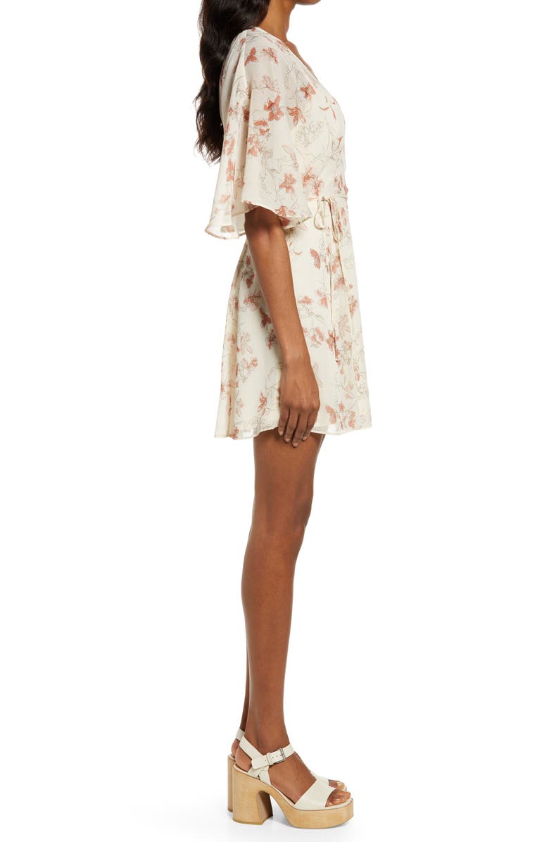 Lulus All Along Floral Faux Wrap Dress, Alternate, color,