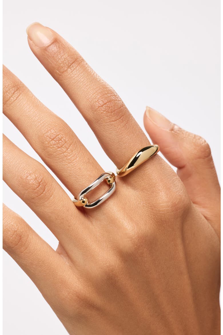 Blake Two-Tone Ring, Alternate, color, GOLD / SILVER