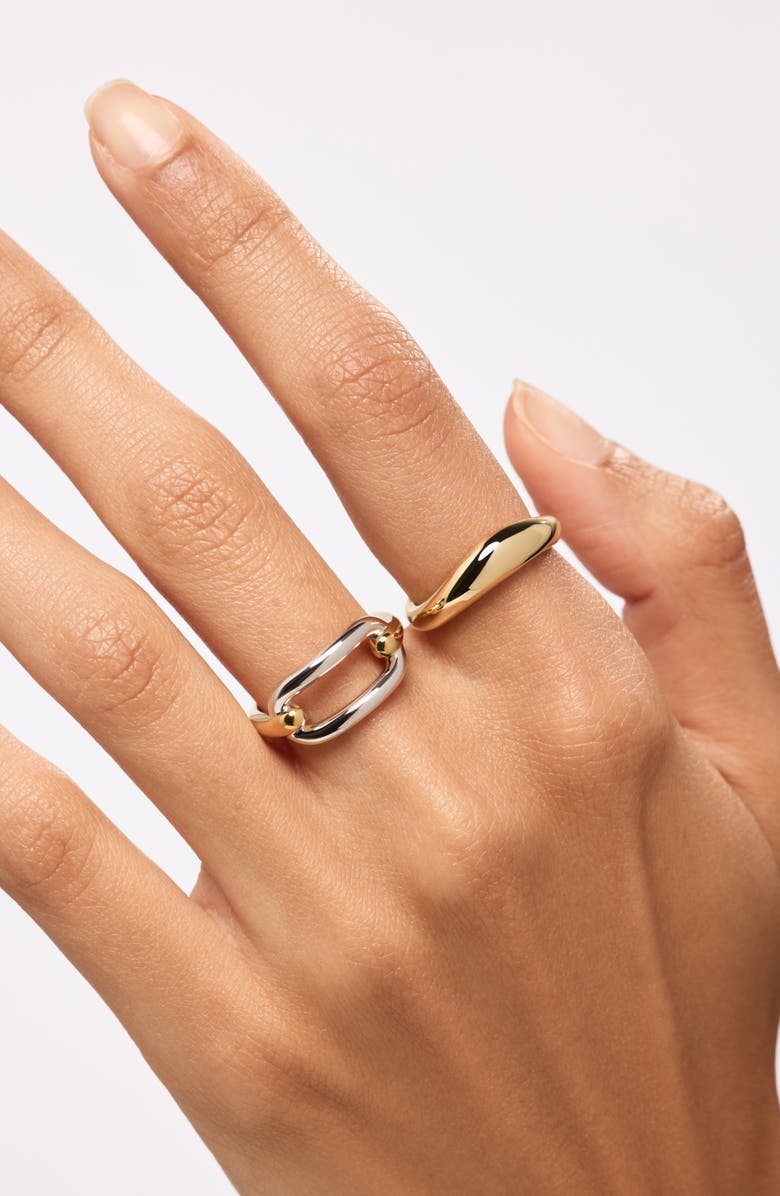 Ana Luisa Blake Two-Tone Ring, Alternate, color, Gold / Silver