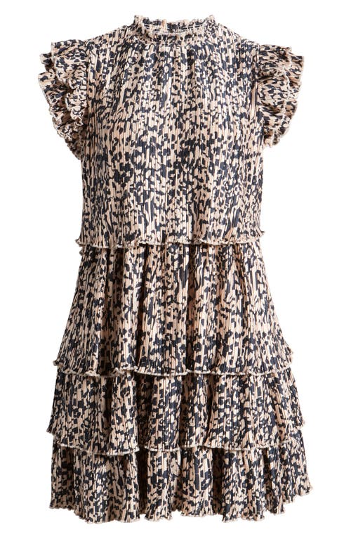 Chelsea28 Tiered Pleated Minidress In Black