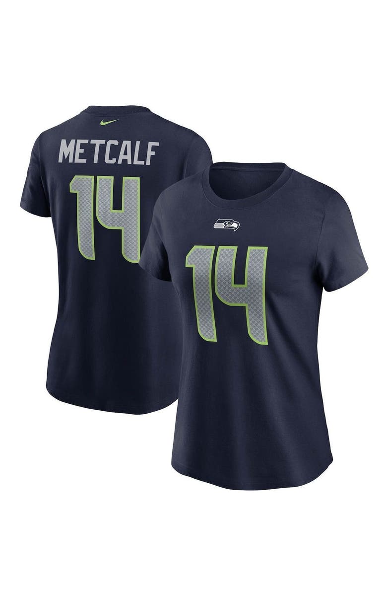 Nike Women's Nike DK Metcalf College Navy Seattle Seahawks Name & Number T-Shirt, Main, color, 