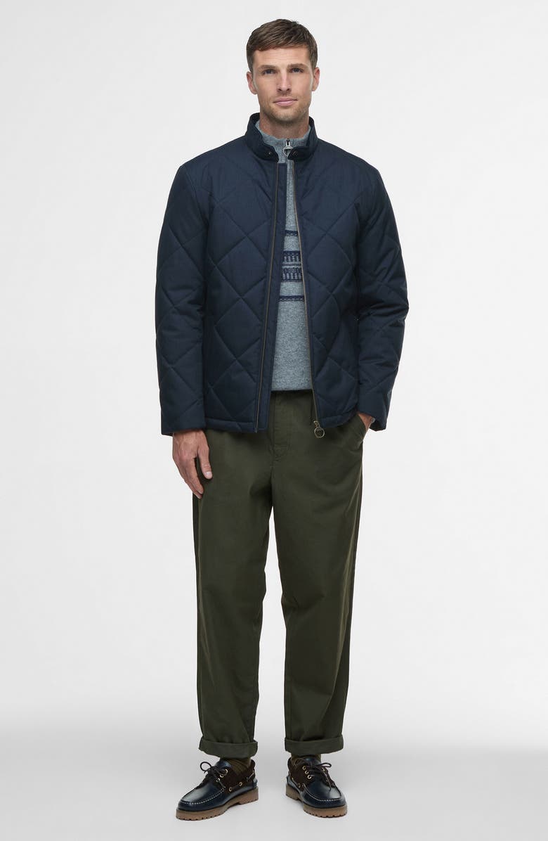 Barbour Harrington Box Quilted Jacket, Alternate, color, Navy