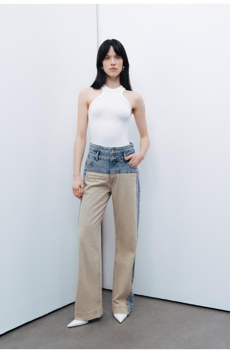 Nocturne Washed High Waist Jeans, Alternate, color, 