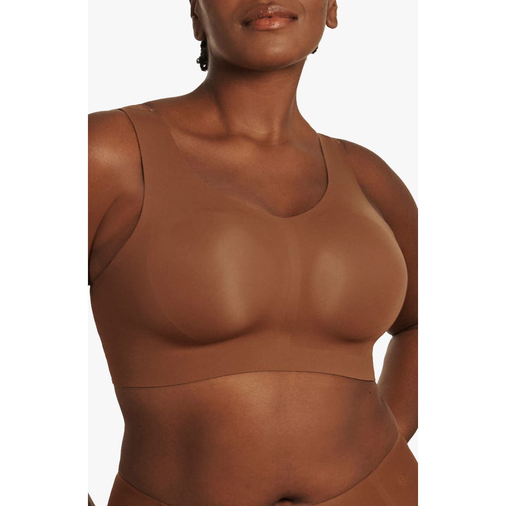 Evelyn & Bobbie Women's Neutrals Structured Scoop Bra In Clay In Clay