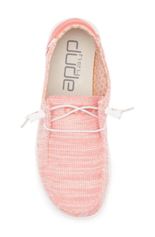 Hey Dude Wendy Stretch Slip-on Moc Toe Shoe In Coral Pearl