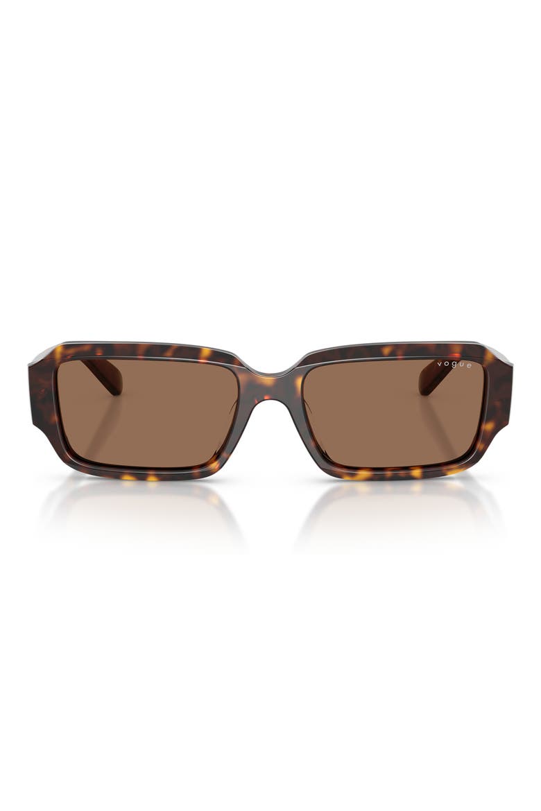 VO5693SU 54mm Rectangle Sunglasses, Main, color, DARK HAVANA / DARK BROWN