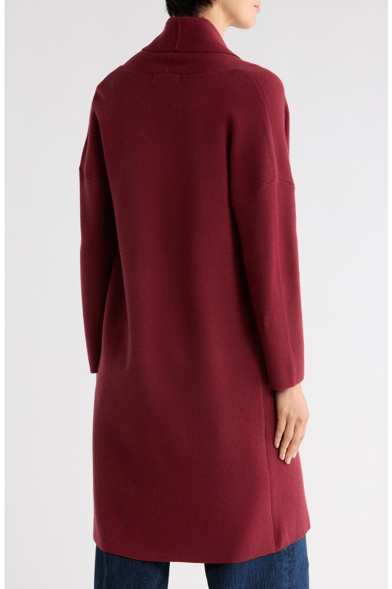 Alicia Open Front Long Cardigan, Alternate, color, CORDOVAN