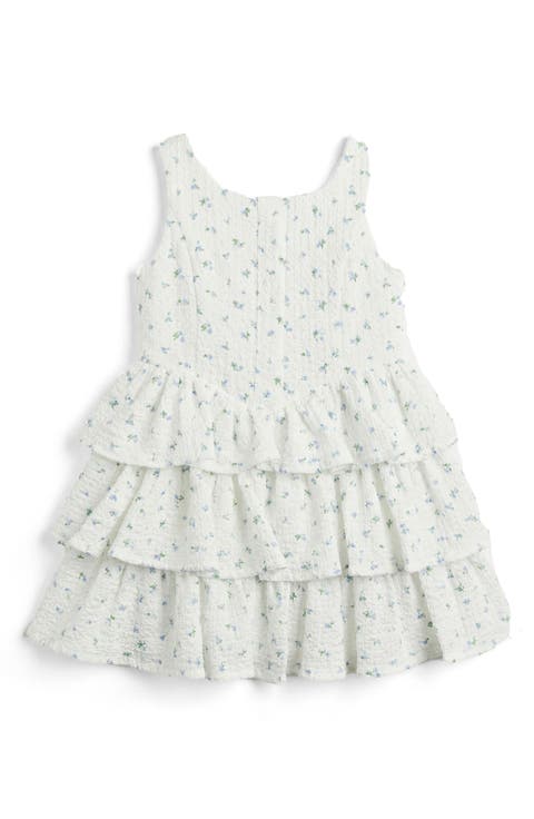 Kids' Floral Puckered Tiered Party Dress (Toddler, Little Kid & Big Kid)