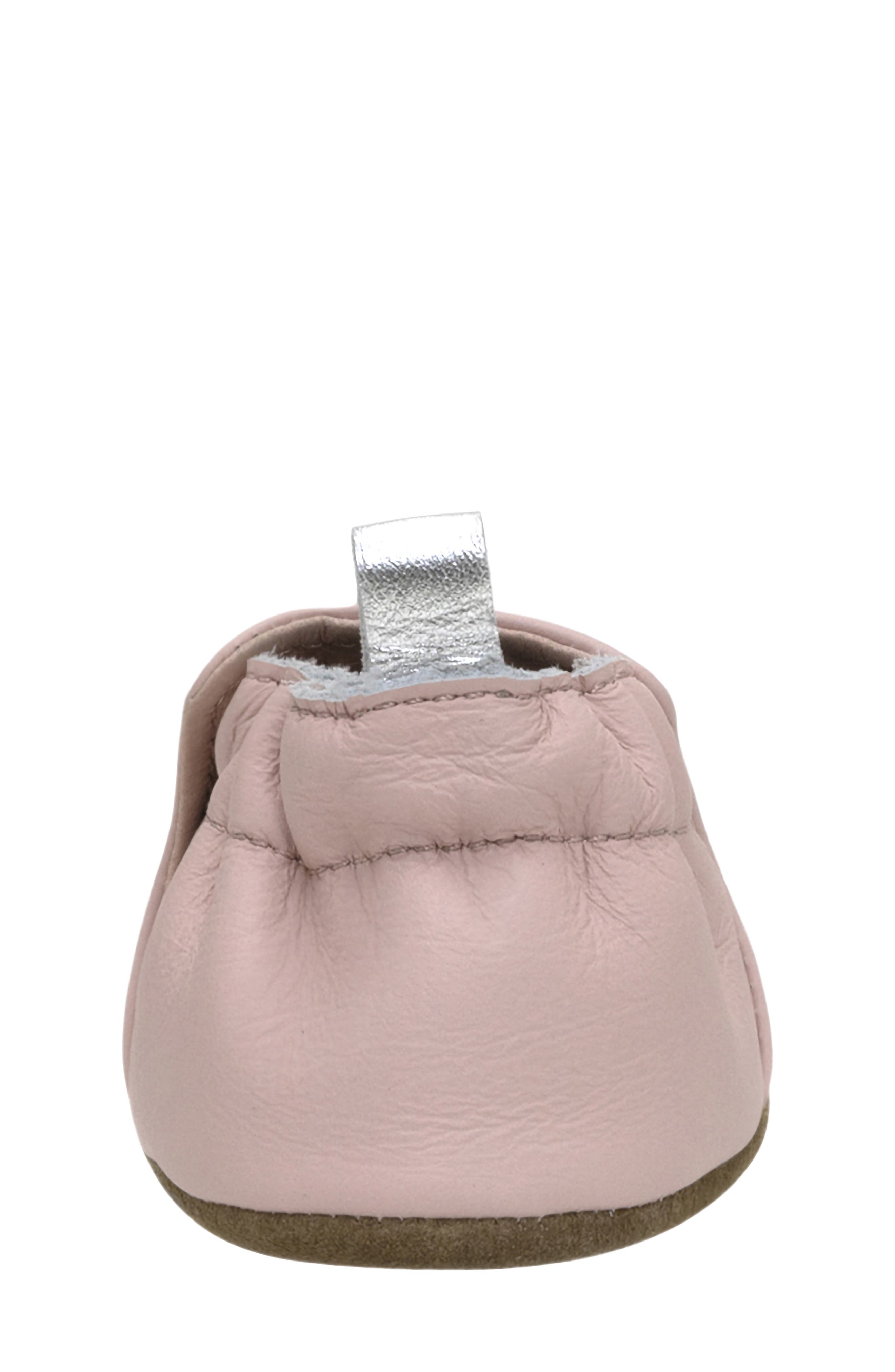 Robeez<sup>®</sup> Heart Sparkle Crib Shoe, Alternate, color, Pastel Pink