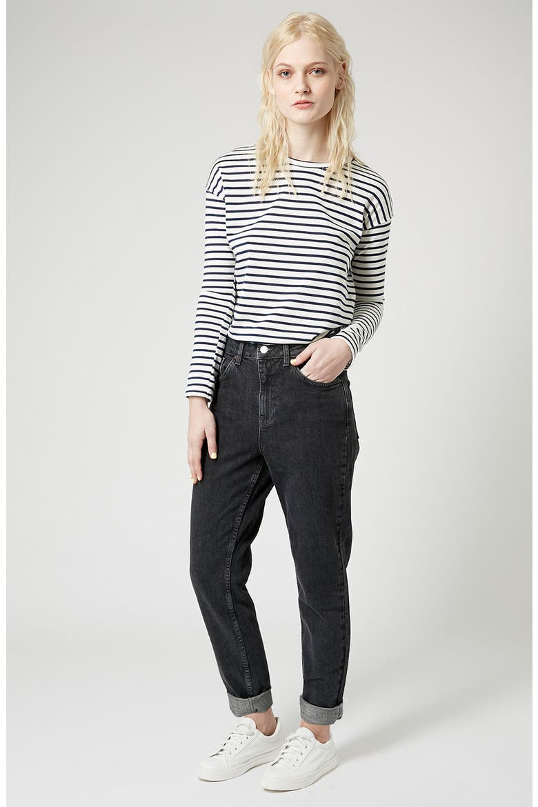 Mom Jeans, Alternate, color, WASHED BLACK