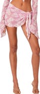 EDIKTED Hibiscus Mesh Cover-Up Sarong