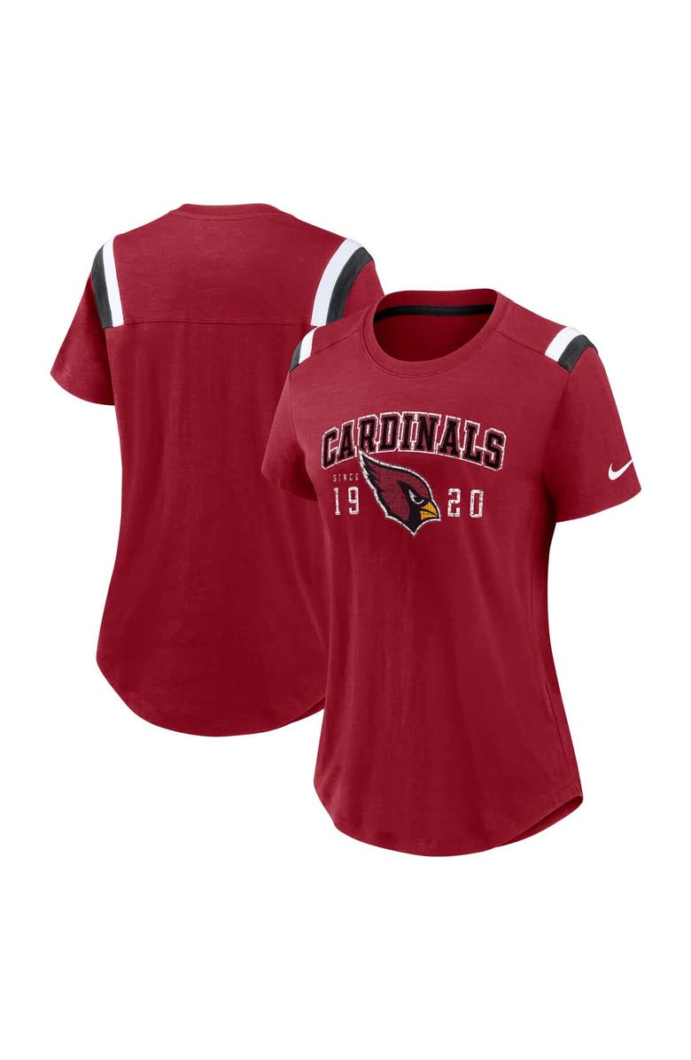 Nike Women's Nike Heather Red Arizona Cardinals Historic Slub Fashion T-Shirt, Main, color, Heather Red