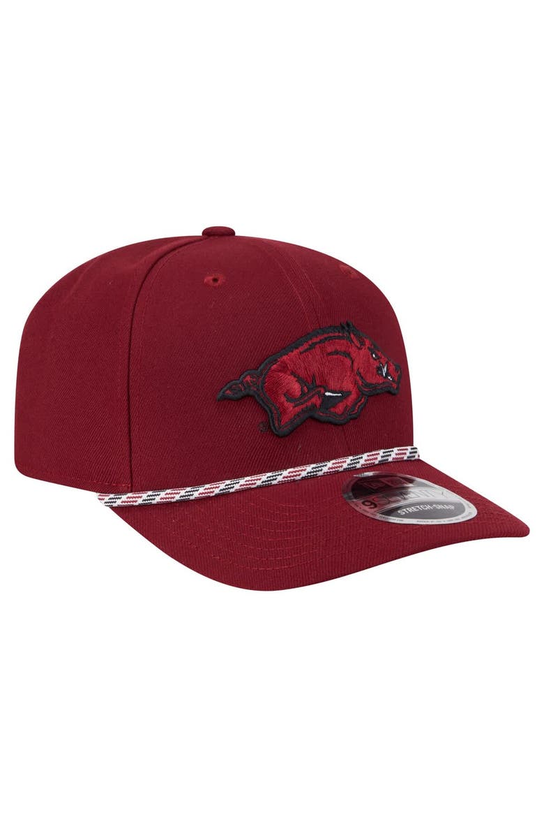 Men's New Era Cardinal Arkansas Razorbacks Game Day Multi-Rope 9SEVENTY Stretch-Snap Hat, Alternate, color, Cardinal