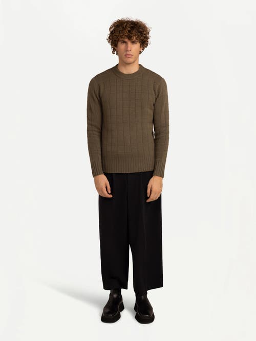 Gobi Mongolian Cashmere Square-patterned Cashmere Sweater In Brown
