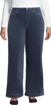 Lands' End High Rise Wide Leg Corduroy Pants