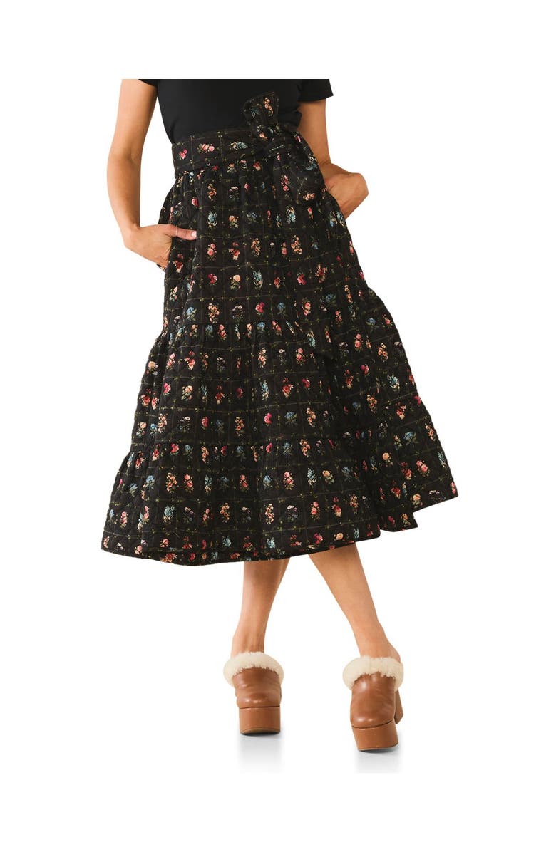 Eddy Celine Skirt, Main, color, Quilted Florence Black Floral