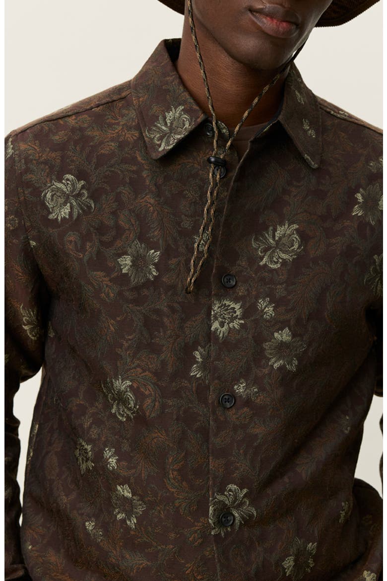 Kaleb Jacquard Overshirt, Alternate, color, MONKS ROBE