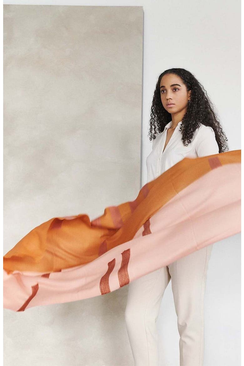 Soft Scarf, Alternate, color, Orange
