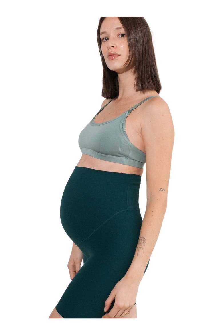 Vital Maternity Scoop Bralette, Main, color, Thyme