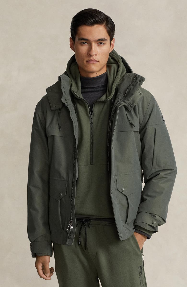 Polo Ralph Lauren Rhodes Hooded Jacket, Alternate, color, Fossil Green