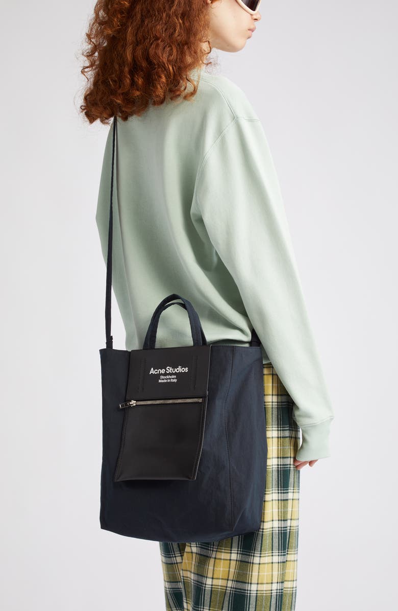 Acne Studios Medium Baker Out Papery Nylon Tote, Alternate, color,