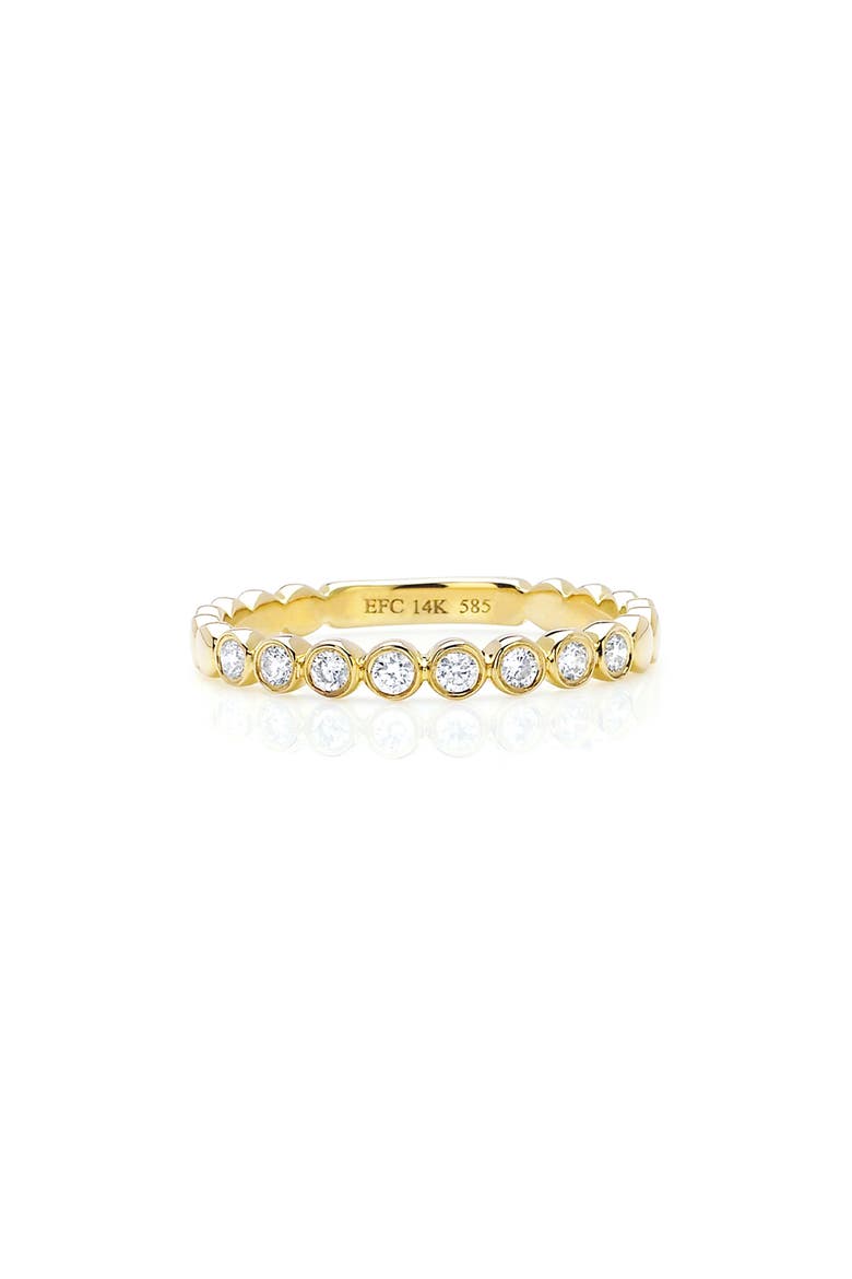 Bezel Diamond Stackable Ring, Main, color, 14K YELLOW GOLD