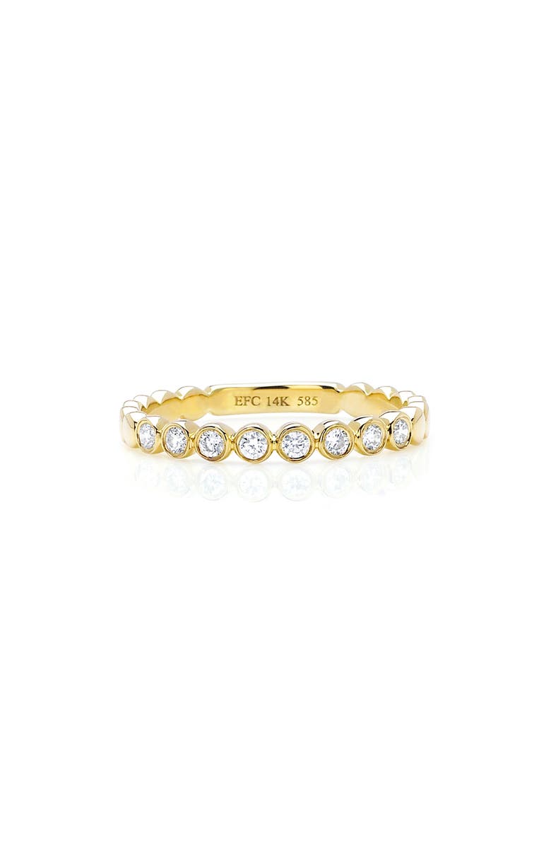EF Collection Bezel Diamond Stackable Ring, Main, color, 14K Yellow Gold