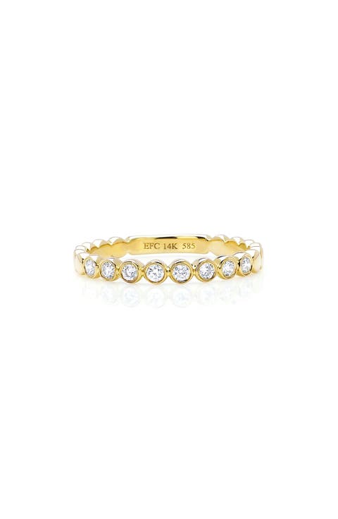 Bezel Diamond Stackable Ring