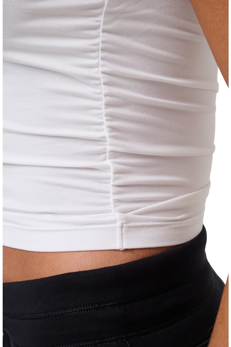 Skyline Ruched Jersey Tank, Alternate, color, WHITE