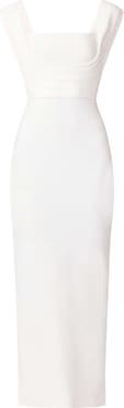 Elliatt Fiona Square Neck Drape Back Column Gown