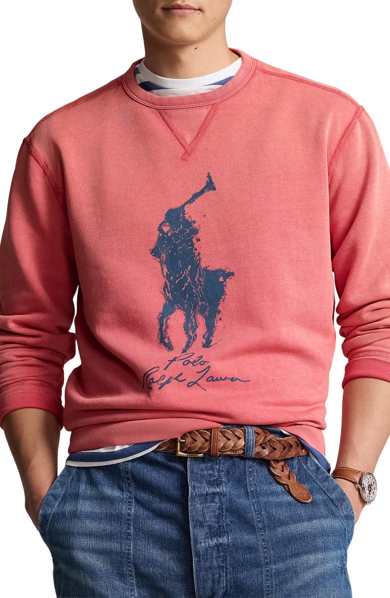 Polo Ralph Lauren Big Pony Logo Graphic Sweatshirt, Main, color, 