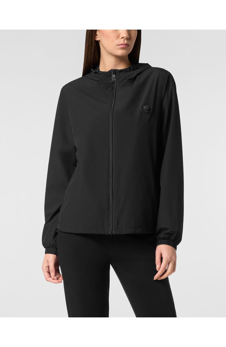 PLEIN SPORT Hooded Lightweight Running Jacket Ls Women, Main, color, Black