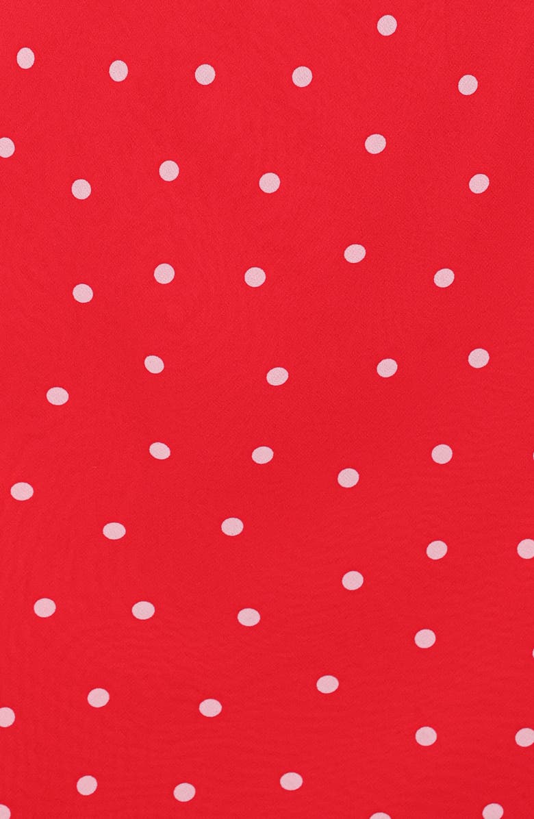 Petal & Pup Sherrie Polka Dot Midi Dress, Alternate, color, Red Polka Dot