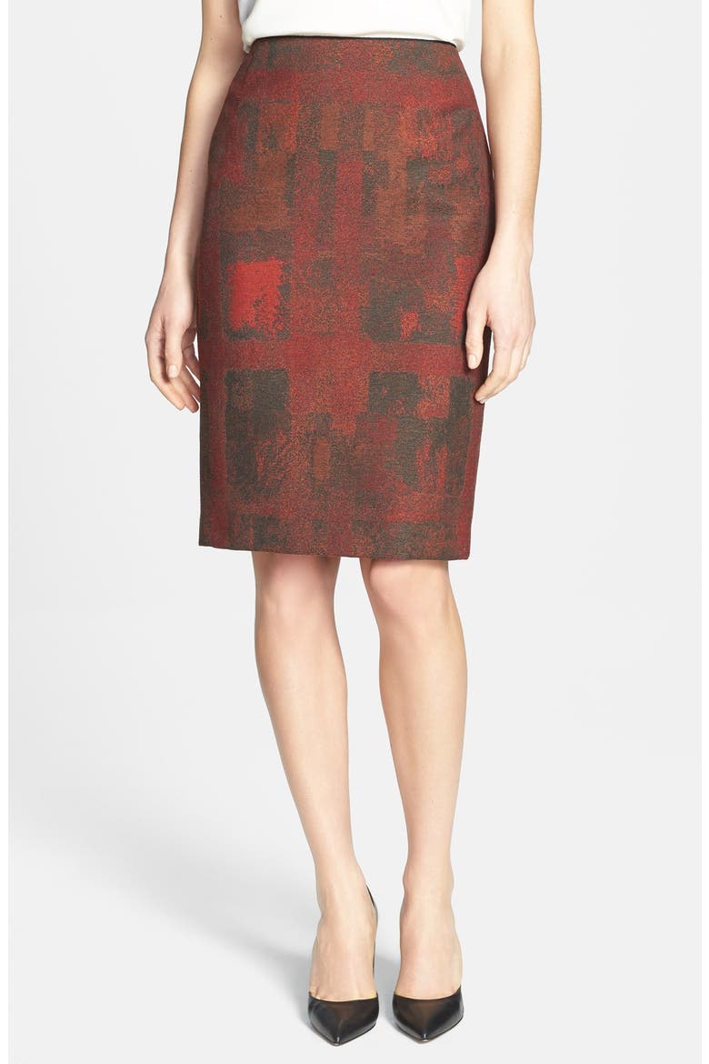 'Revelin' Pencil Skirt, Main, color, BLACK MULTI
