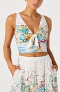 ASTR the Label Wendy Island Sketch Print Crop Top