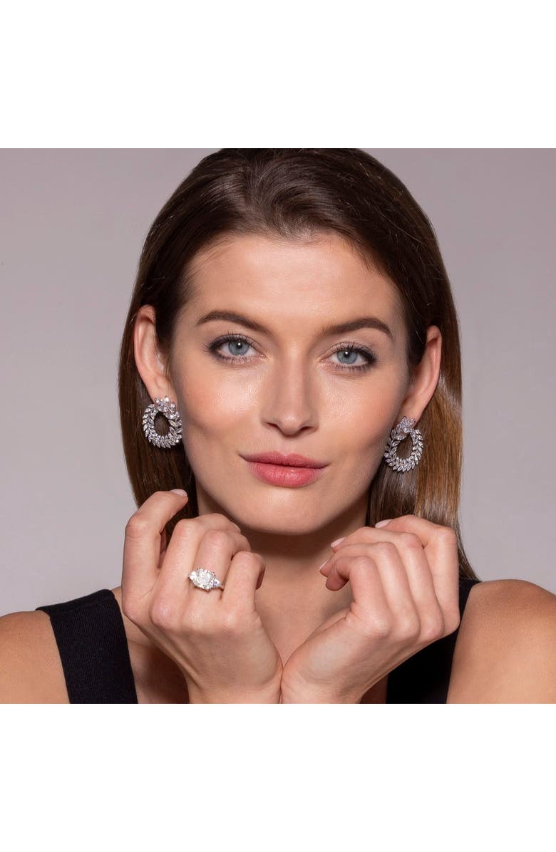 Anna Zuckerman Marquise Wreath 8 Carat Earrings, Alternate, color, White Diamond Crystalline