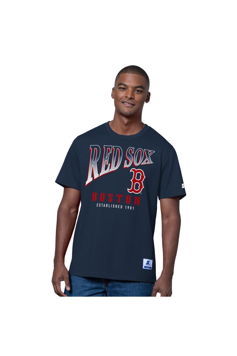 Men's Starter  Navy/Heather Gray Boston Red Sox Two-Pack T-Shirt Set, Alternate, color, Navy
