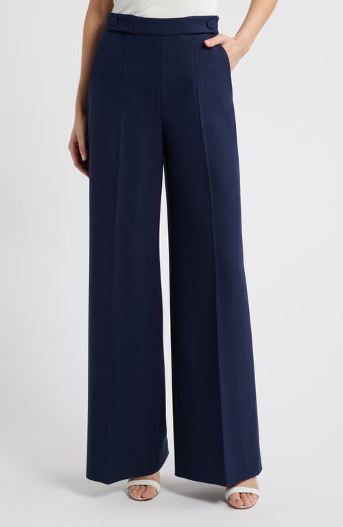 Hugo Boss Boss Tupita Straight Leg Pants In Clean Navy