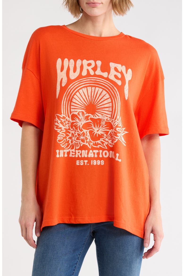 Solstice Graphic Boyfriend Tee, Main, color, CHERRY TOMATO