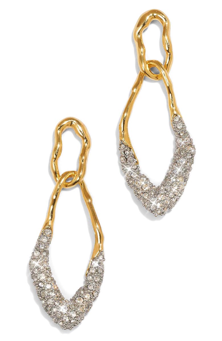 Alexis Bittar Solanales Crystal Pavé Double Link Earrings, Main, color, 