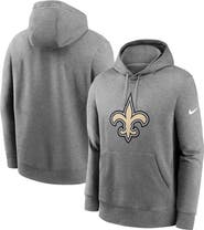Nike Men's Nike  Heather Charcoal New Orleans Saints Big & Tall Rewind Club Fleece Pullover Hoodie
