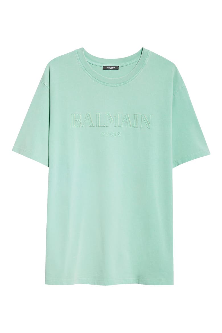 Embroidered Logo Organic Cotton T-Shirt, Alternate, color, UJQ PALE GREEN/ MULTI