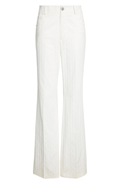 Ex Stretch Cotton Flare Trousers