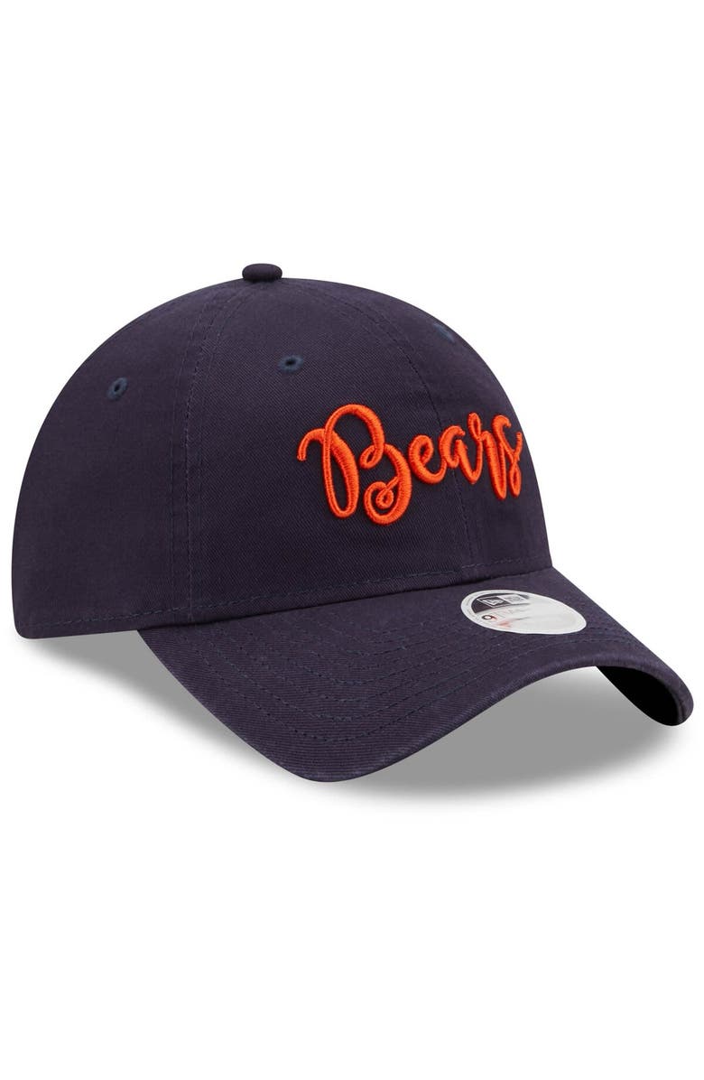 New Era Women's New Era Navy Chicago Bears Script 9TWENTY Adjustable Hat, Alternate, color,