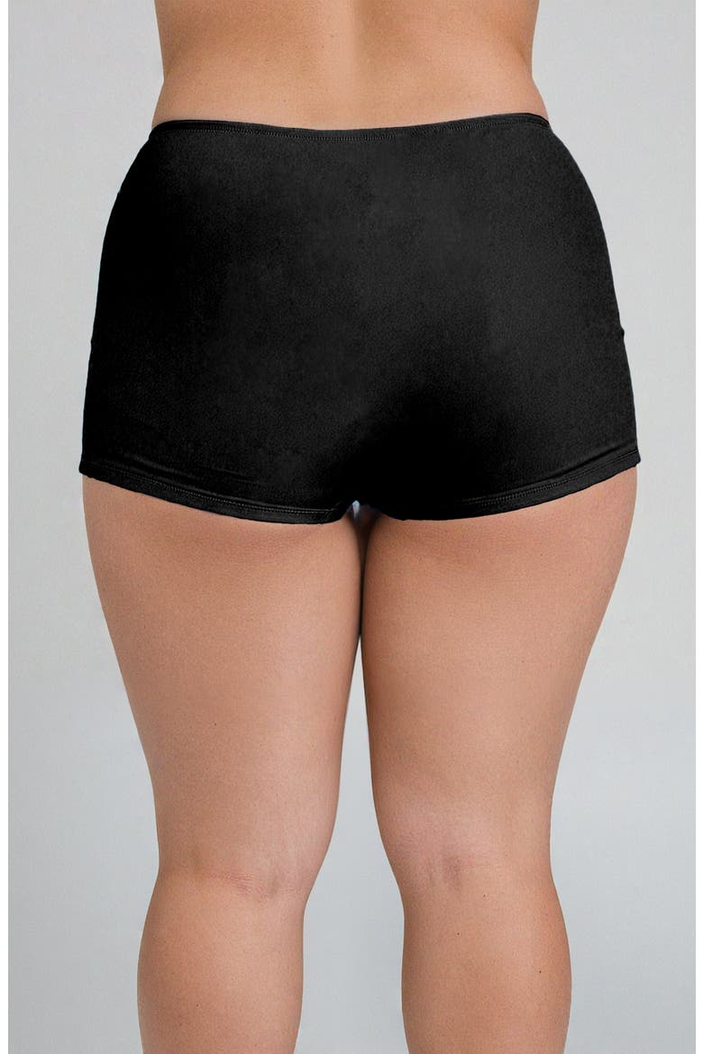 Plus Size Boyshorts, Alternate, color, Black
